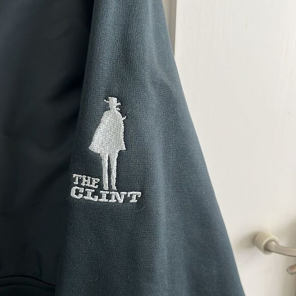 Peter Millar Pullover 1/2 zip Black Cameron Hybrid fleece The Clint Sz XL - Picture 2 of 9